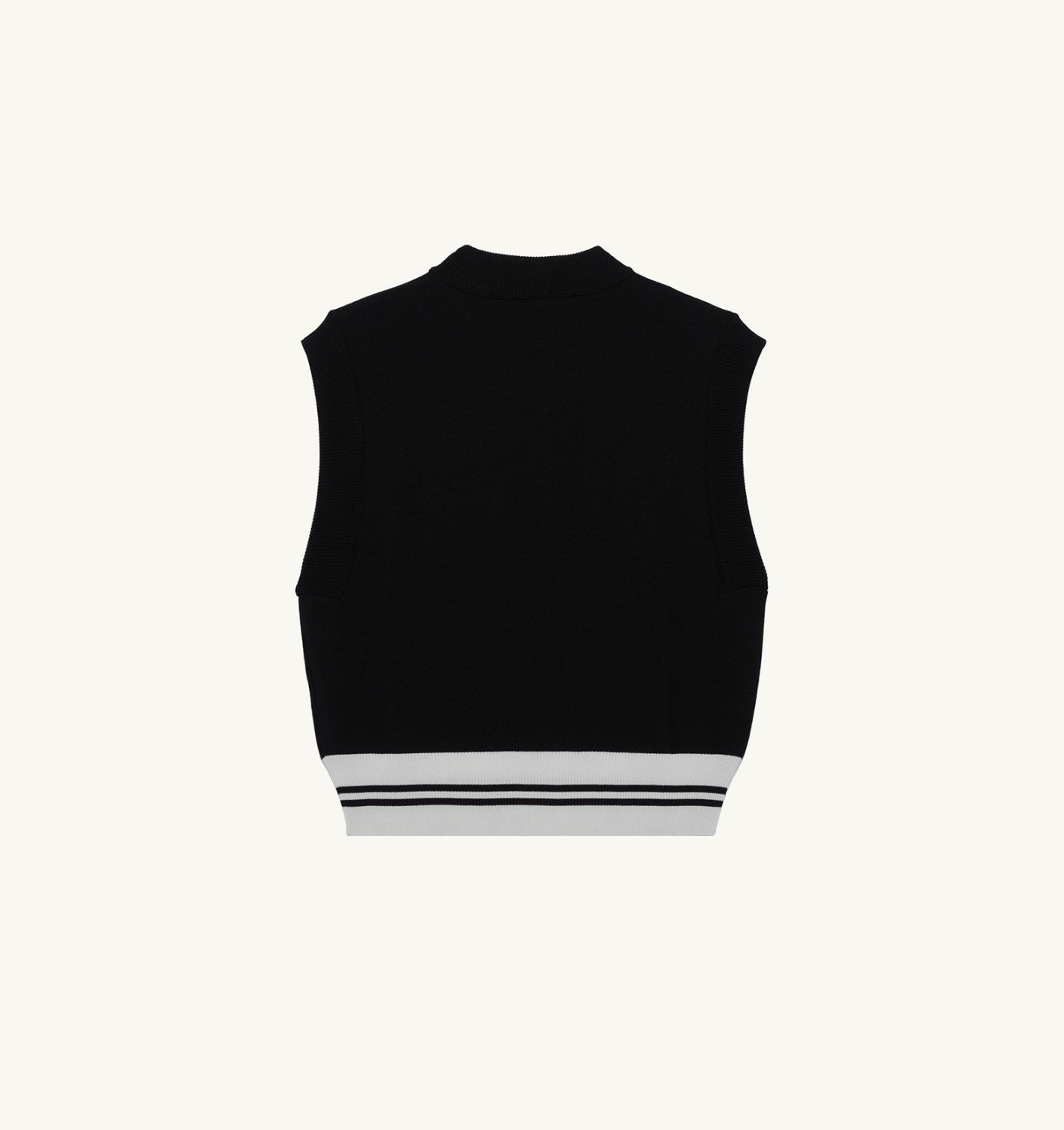 KNIT EMBROIDERED LOGO VEST WOMAN - 3