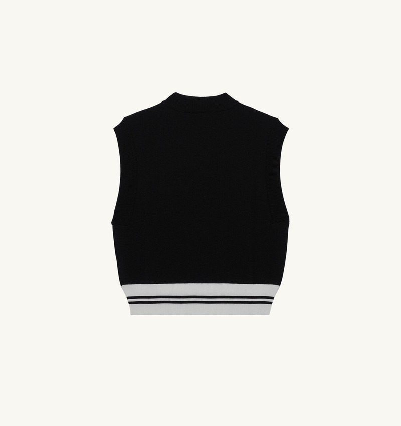 KNIT EMBROIDERED LOGO VEST WOMAN 3