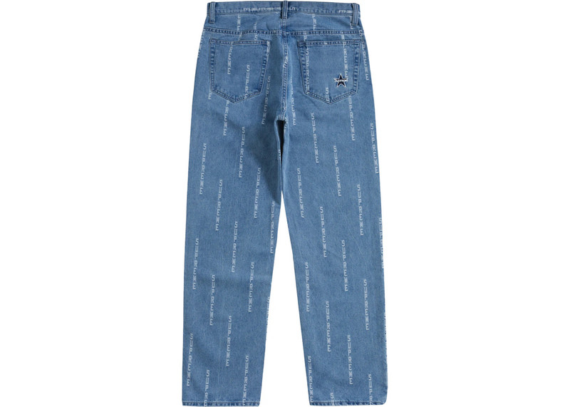 Supreme Supreme Logo Stripe Jacquard Regular Jean Blue outlook