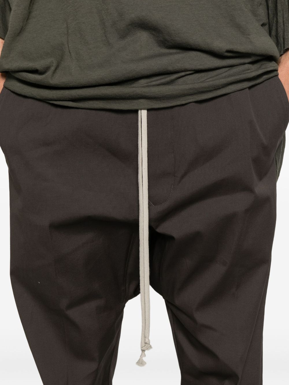 drawstring straight-leg trousers - 5
