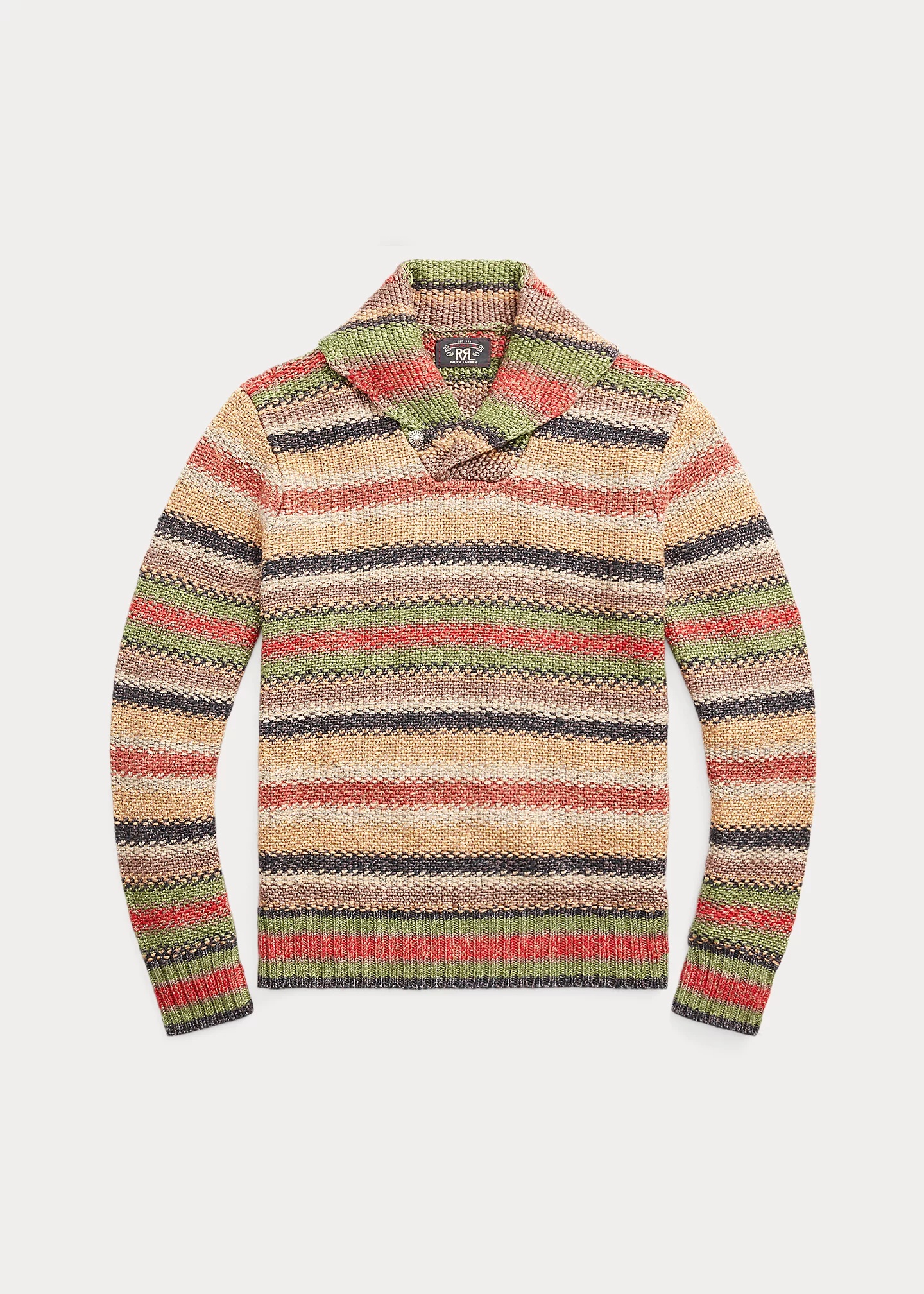 Striped Linen-Blend Sweater - 1