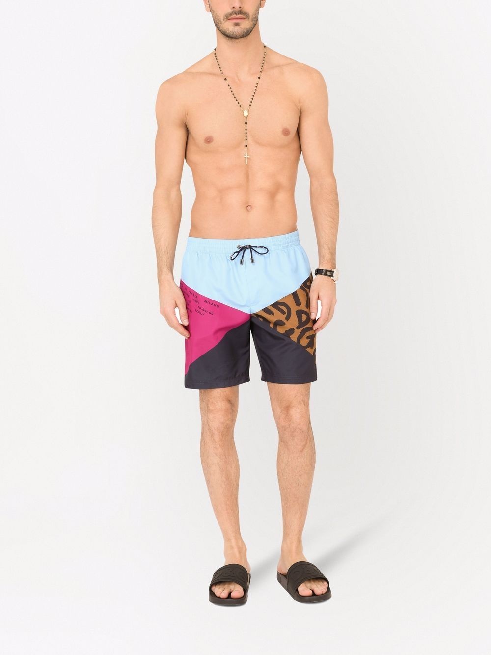 colour-block swim shorts - 2