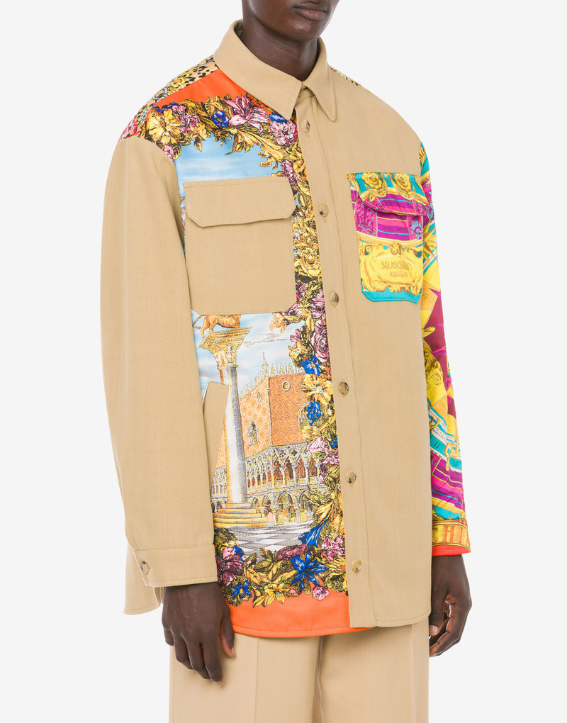 Moschino SCARF PRINT COTTON BULL SHIRT outlook
