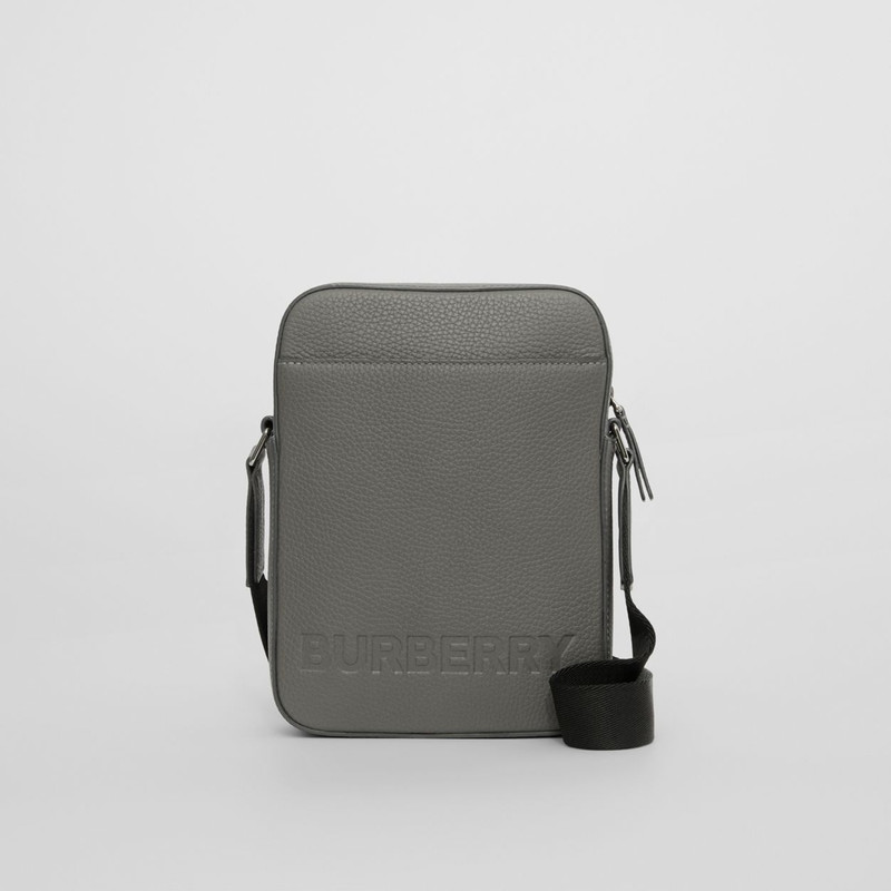 Logo Embossed Leather Crossbody Bag 1