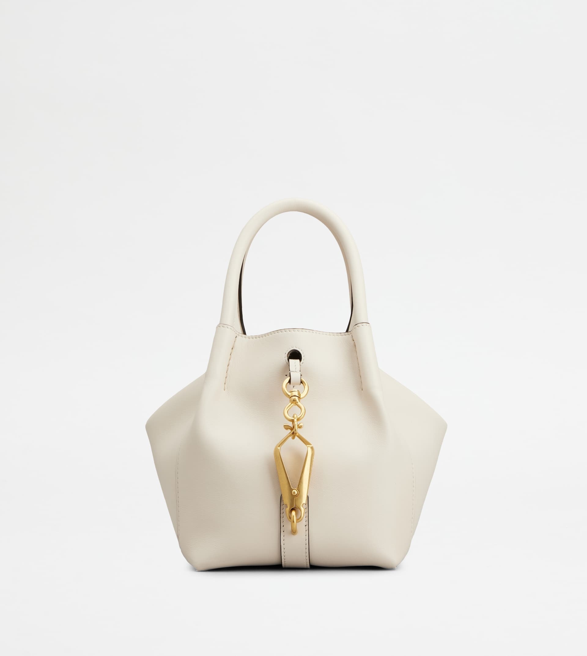 SATCHEL IN LEATHER MINI - WHITE - 1