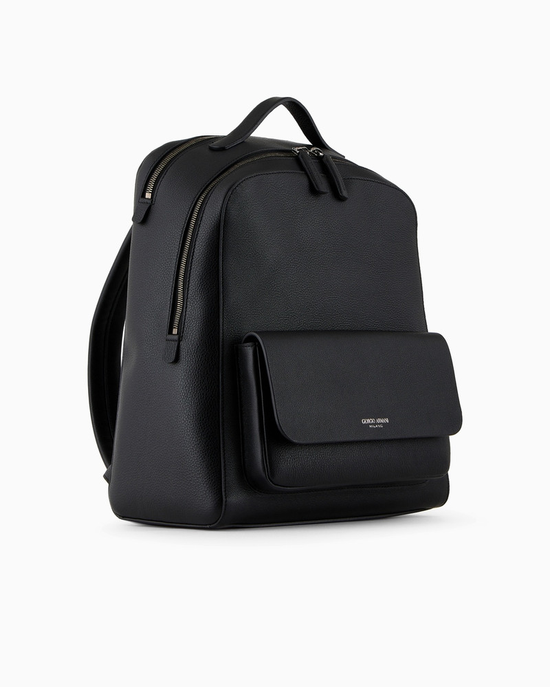 GIORGIO ARMANI ROUND LEATHER BACKPACK outlook