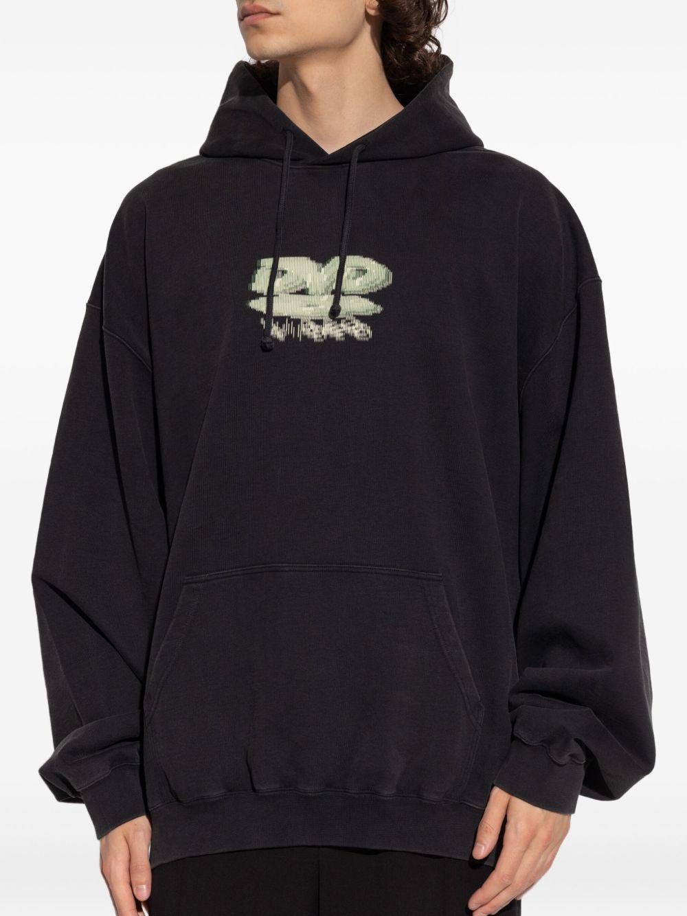 graphic-print cotton hoodie - 2