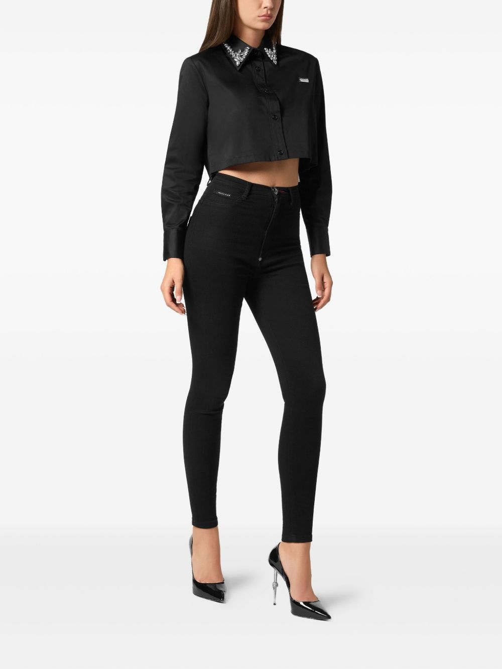 Gothic Plein Cropped shirt - 2