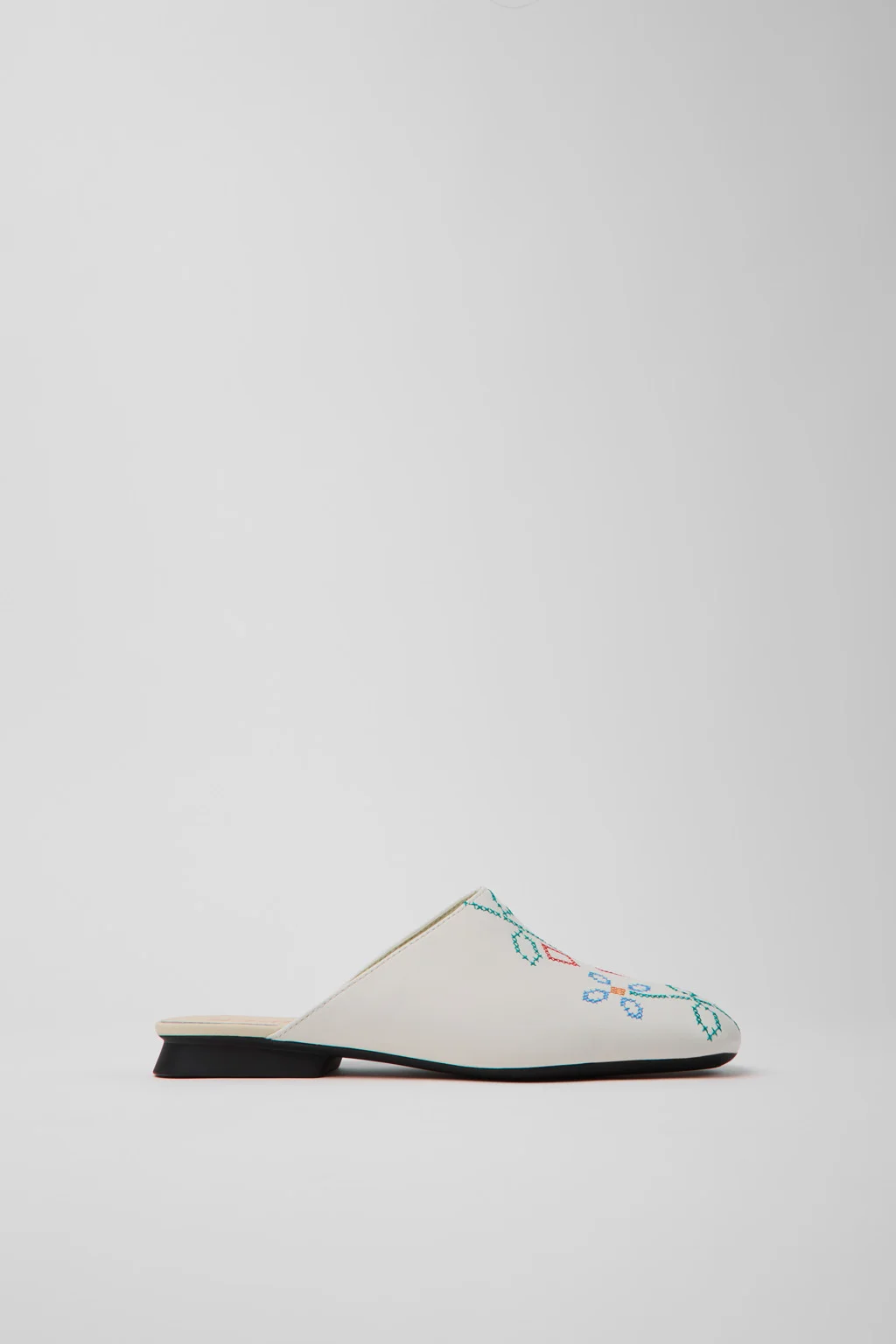 Twins White Leather Sandals for Women. - 1