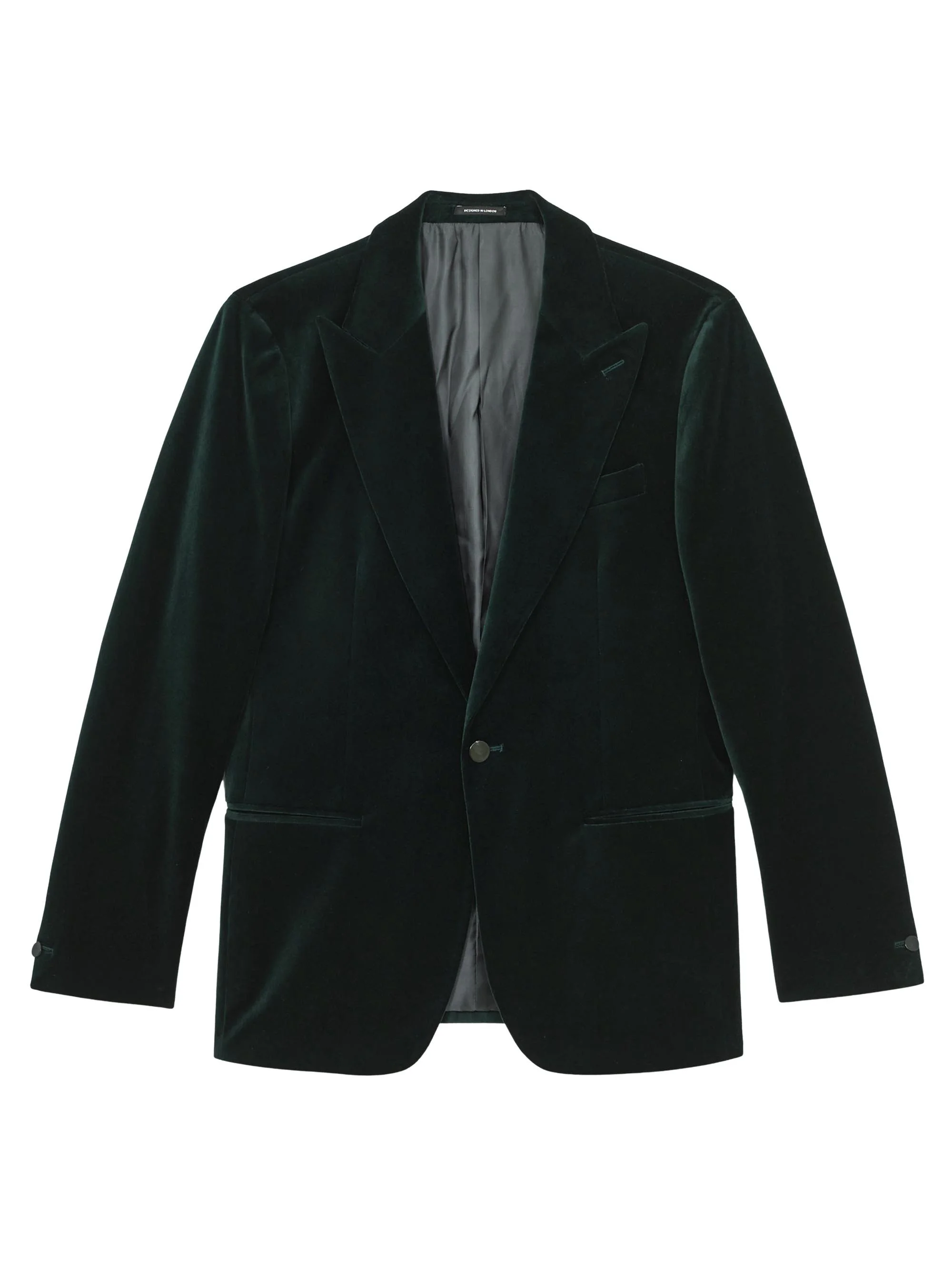 Men's Apsara Velvet Blazer - Emerald Green - 1