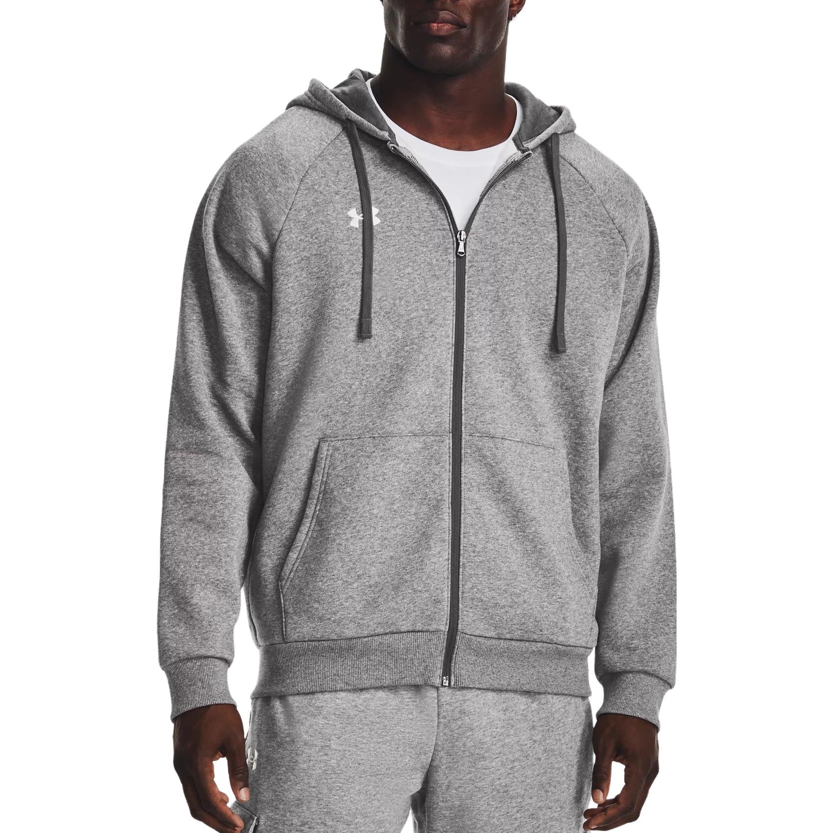 Under Armor Rival Fleece Hooded Jacket 'Heather Grey' 1379767-025 - 4