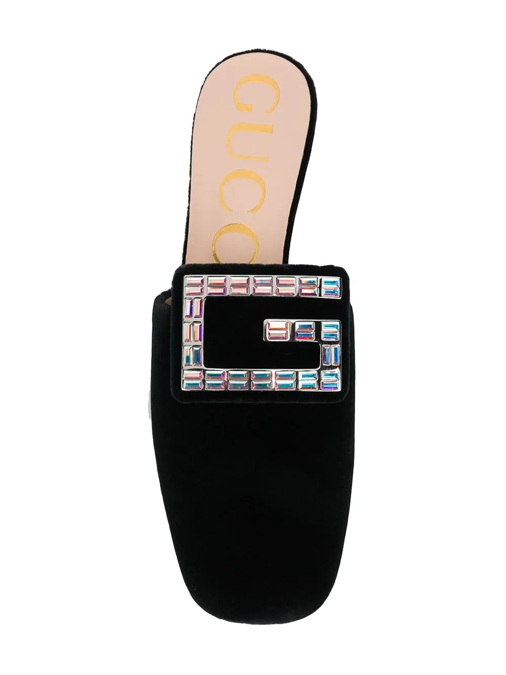 iridescent logo buckle mules - 4