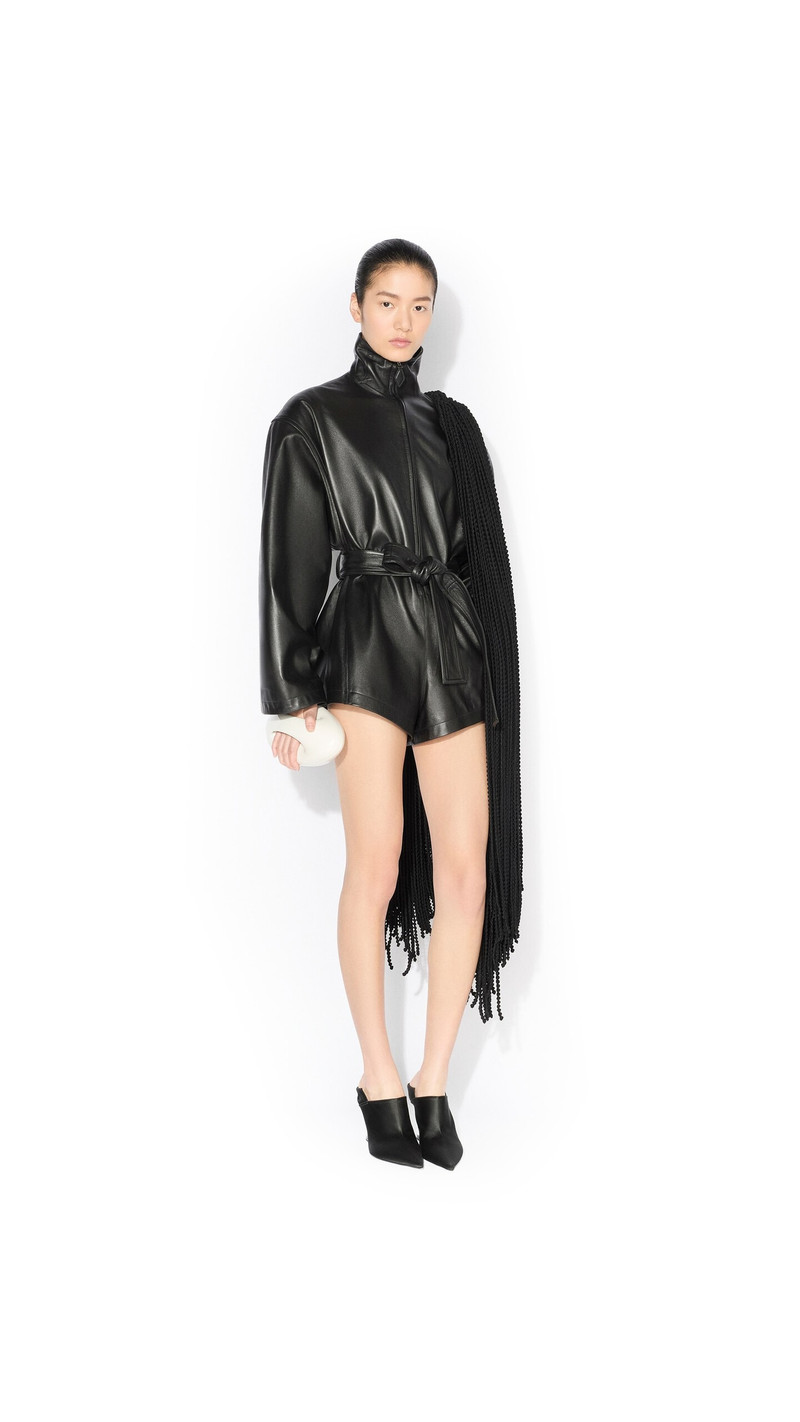 LEATHER SHORT JUMPSUIT 2