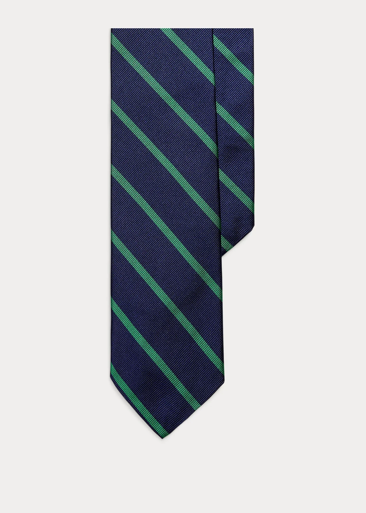 Striped Silk Repp Narrow Tie - 1