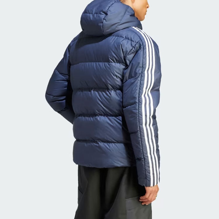 adidas Midweight Down Hooded Jacket 'Blue' IK3213 - 3