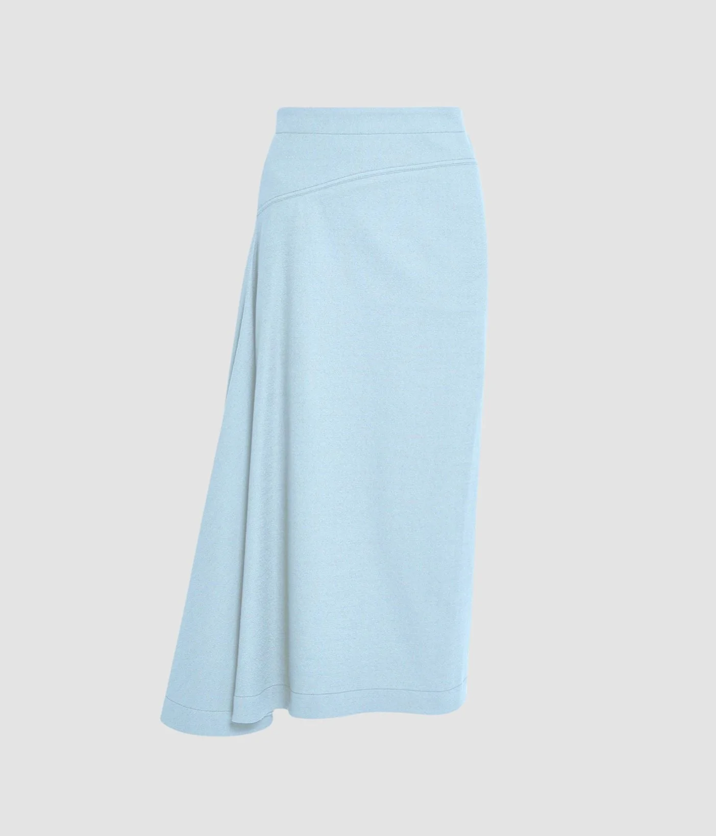 DRAPED CREPE MIDI SKIRT - 1