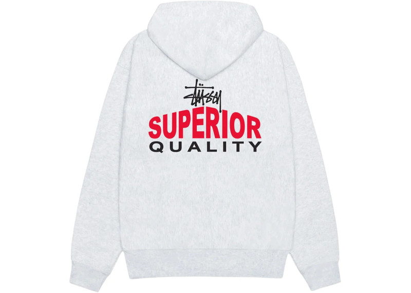Stüssy Stussy Superior Quality Zip Hoodie (SS25) Ash Heather outlook