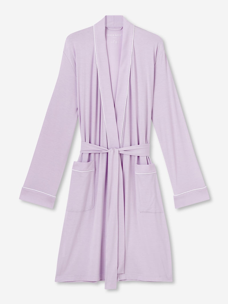 Women's Dressing Gown Lara Micro Modal Stretch Lilac - 1