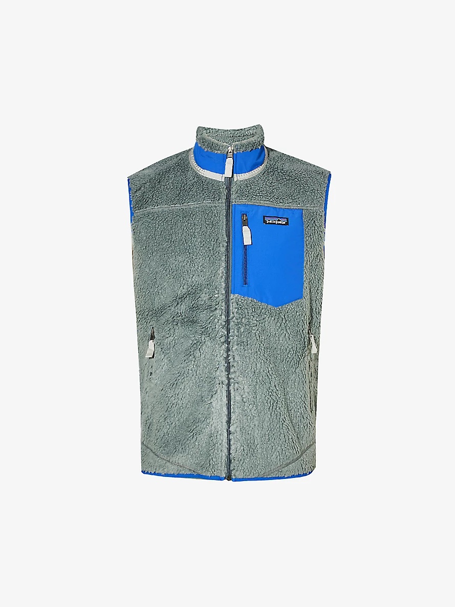 Classic Retro-X contrast-patch fleece vest - 1
