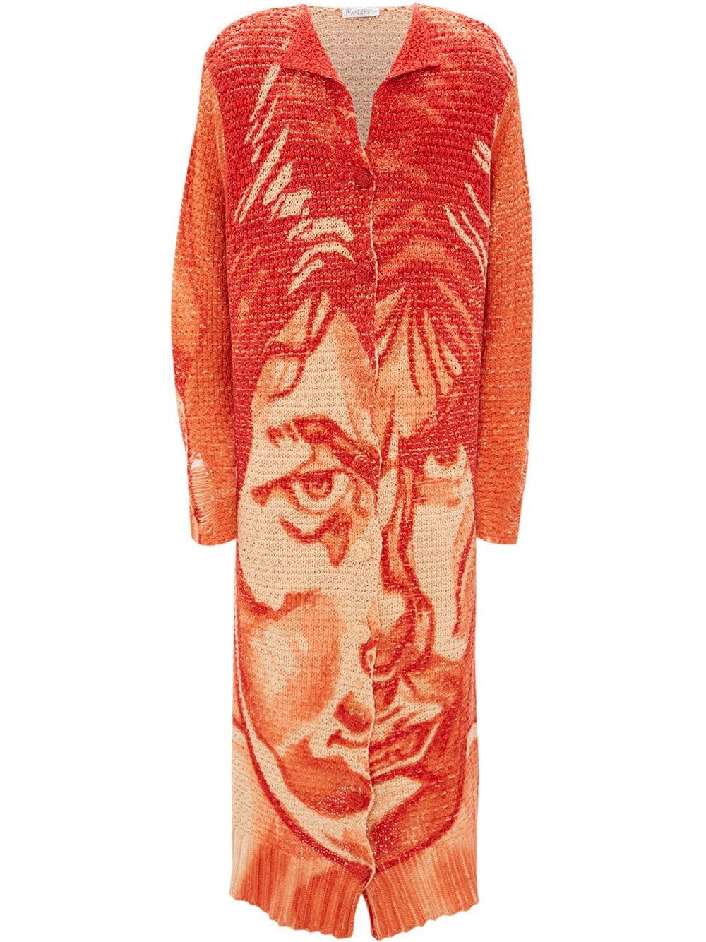 long printed cardigan - 1