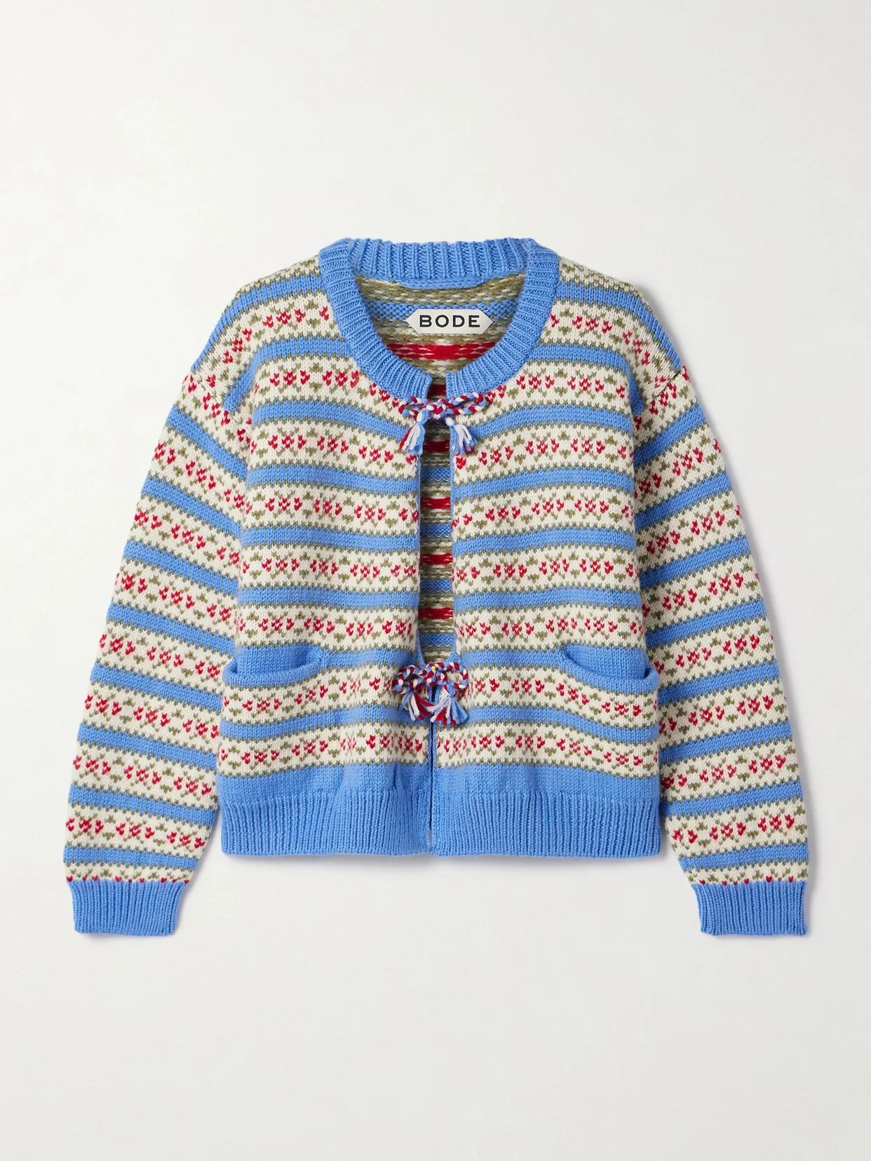 Wedgewood Jacquard-knit Wool Cardigan - 1