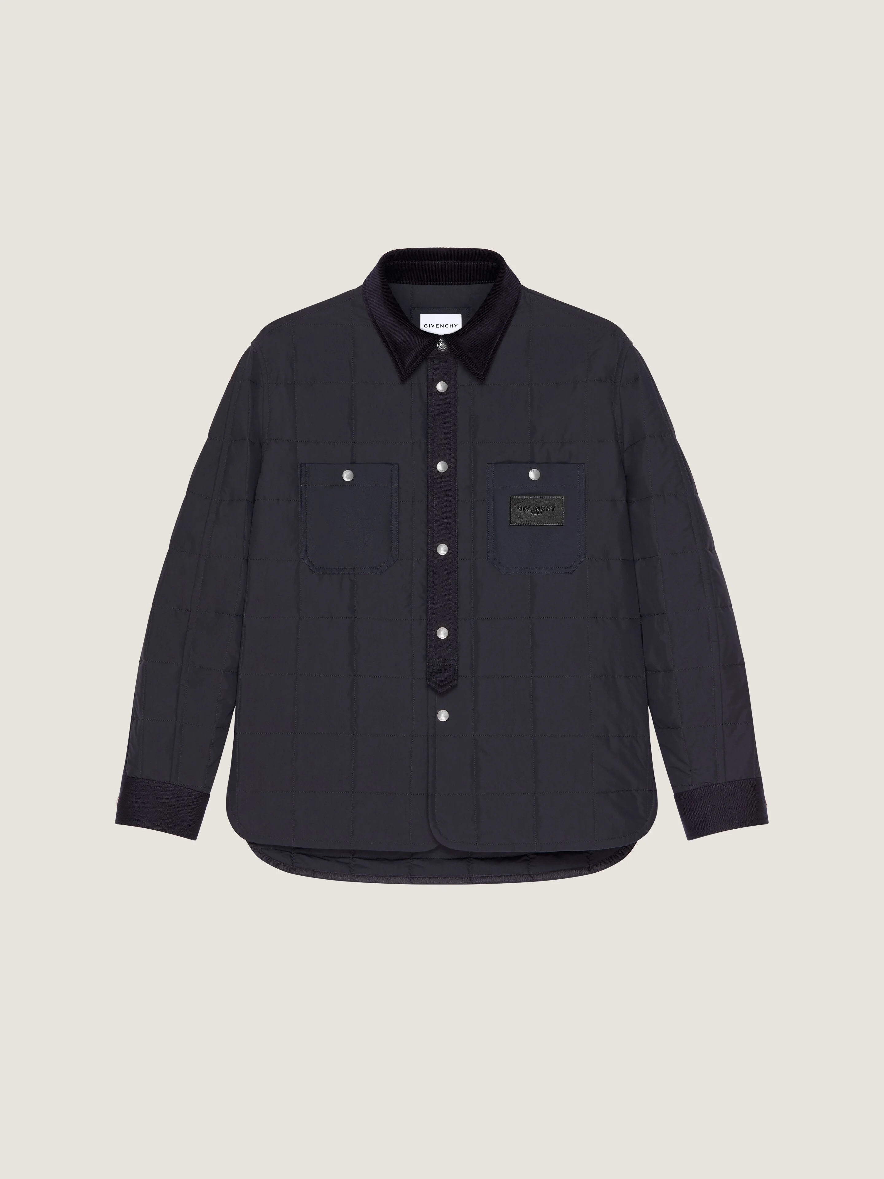 COUTURE SEAM QUILTED OVERSHIRT GIVENCHY PARIS PATCH - 1