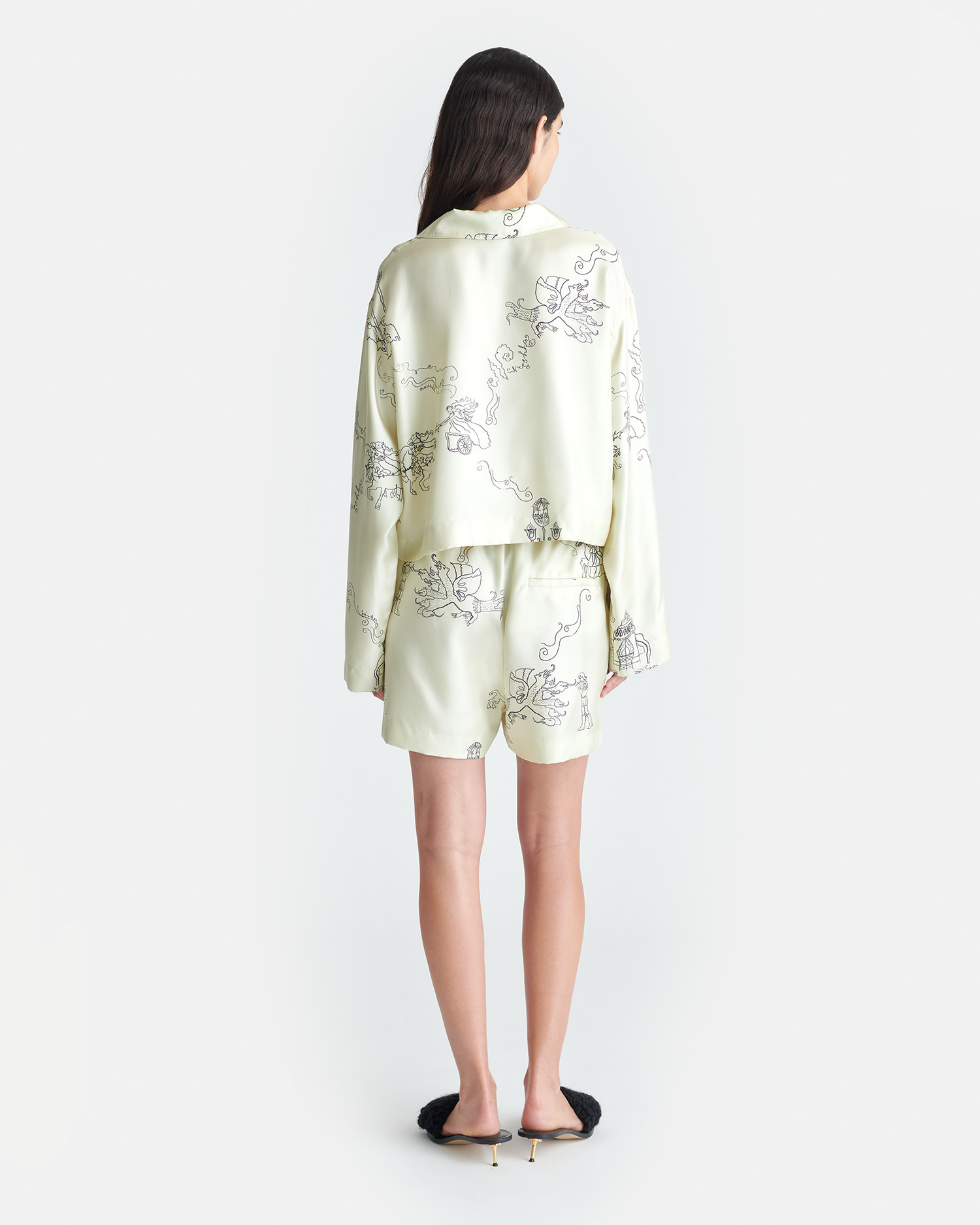 Cropped Silk Twill Shirt - 2
