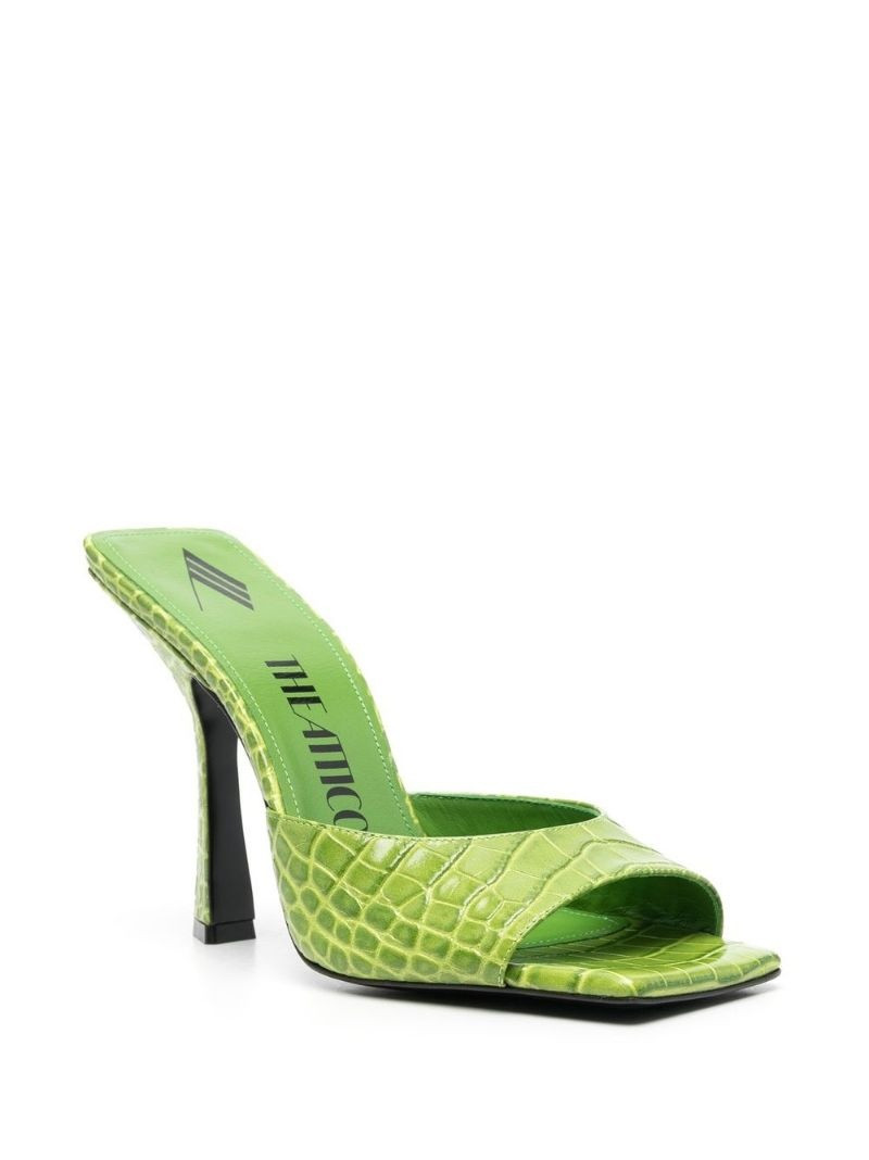 THE ATTICO Anais 110mm crocodile-effect sandals outlook