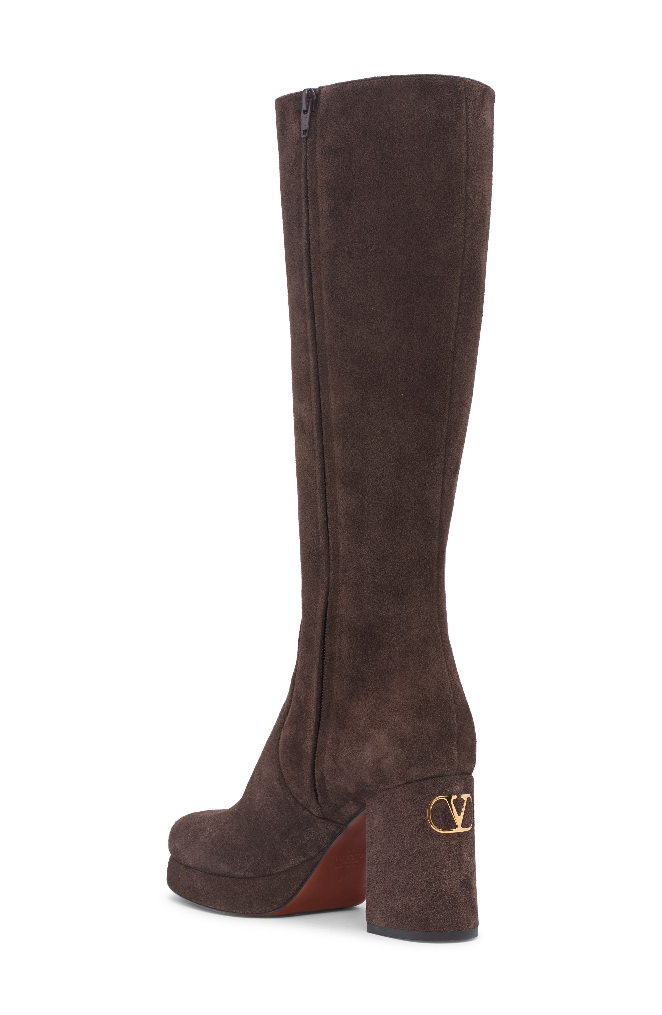 Valentino VLOGO Platform Knee High Boot in 0To Testa Di Moro at Nordstrom - 2
