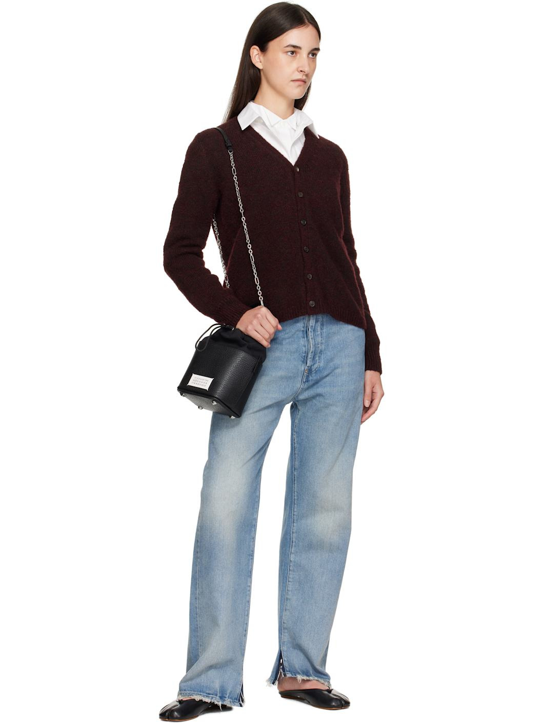 Black Tabi Elastic Band Mules - 5