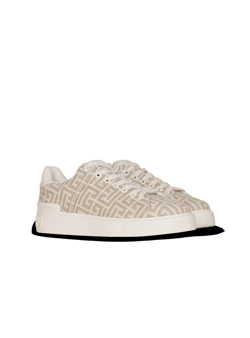 Balmain Bicolor jacquard B-Court sneakers outlook