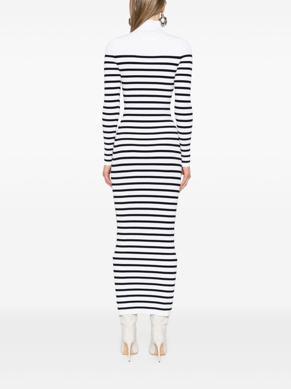 striped ribbed maxi dress - 4