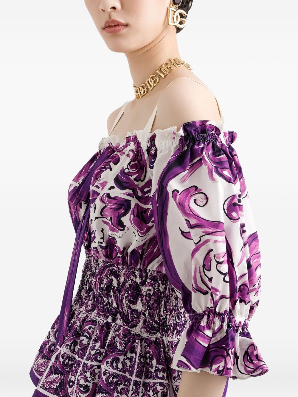 Majolica-print top - 4