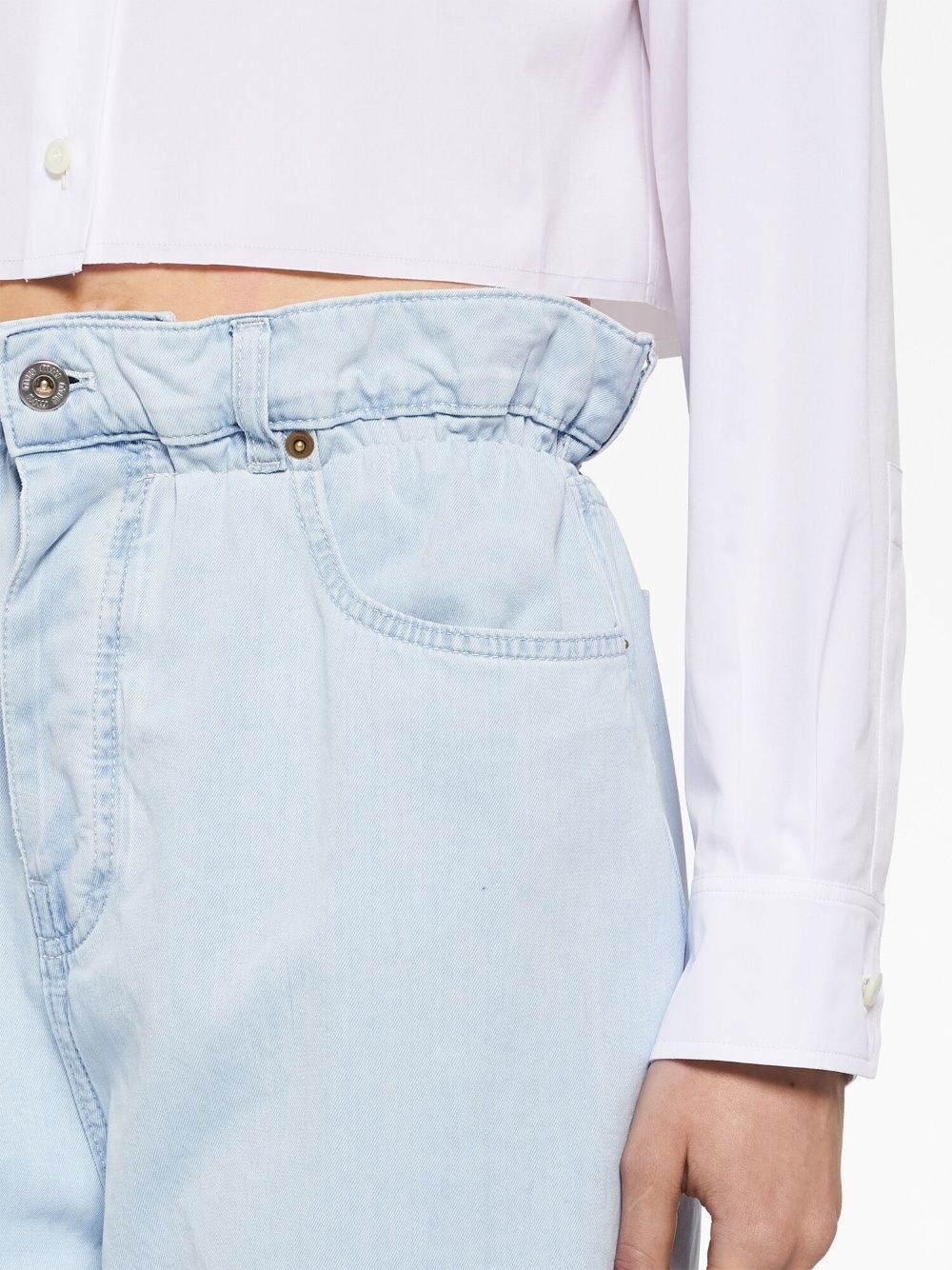 ruffled wide-leg jeans - 5