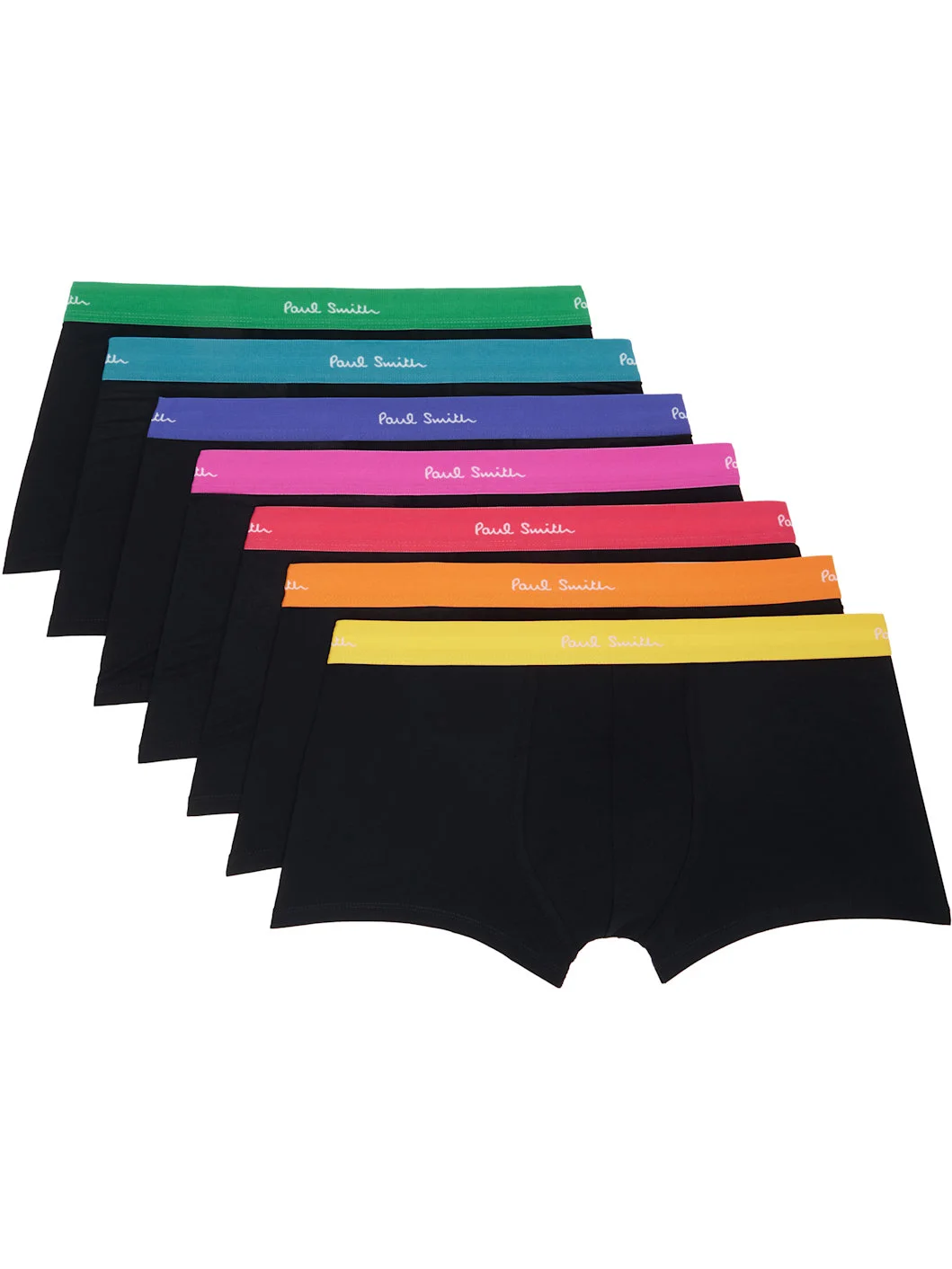Seven-Pack Black Organic-Cotton Boxer Briefs - 1