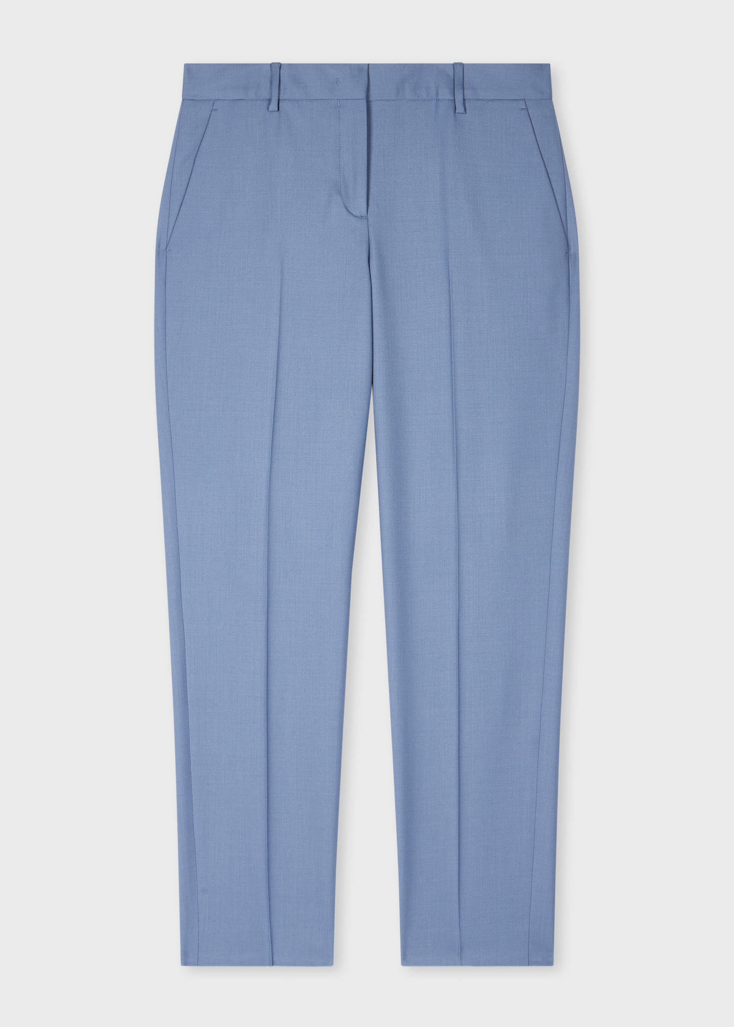 Women's A Suit To Travel In - Dusty Blue Wool Suit - 5