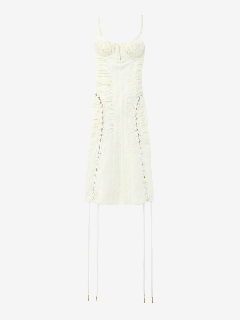 Alexander McQueen Floral Jacquard Corset Dress outlook