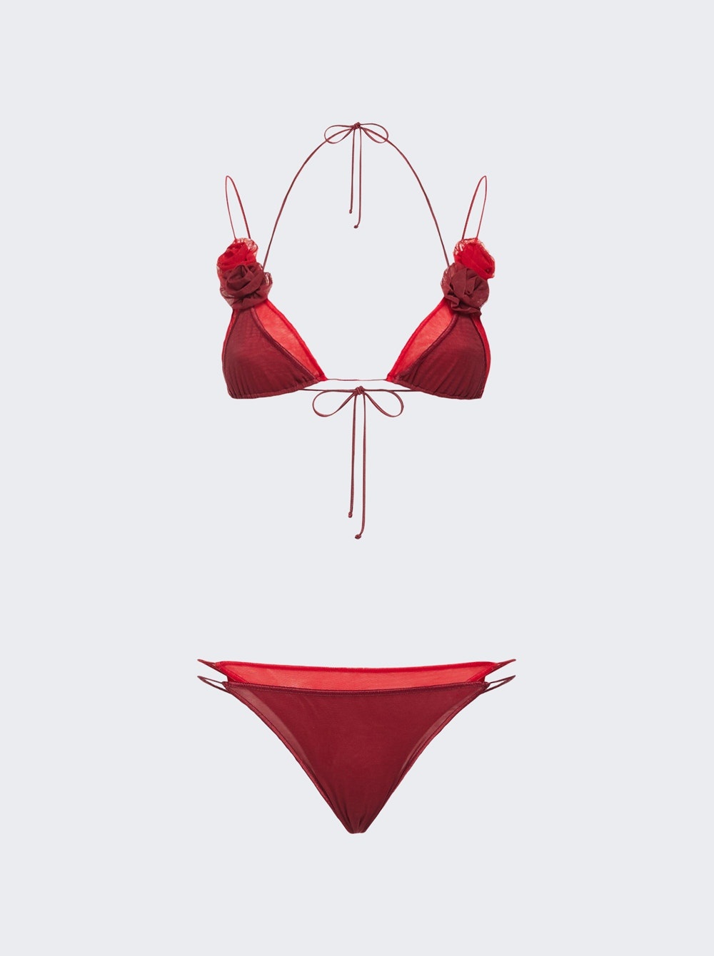Rose Two Piece Merlot Red - 1