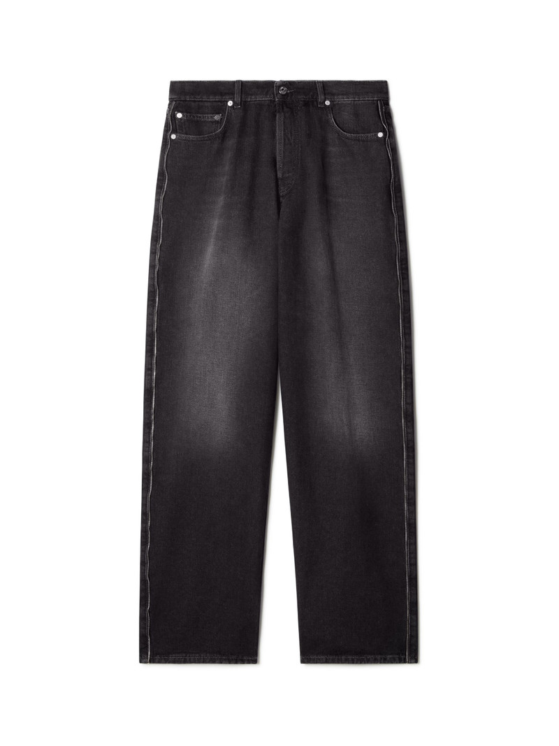 Zip Details Loose Jeans 1