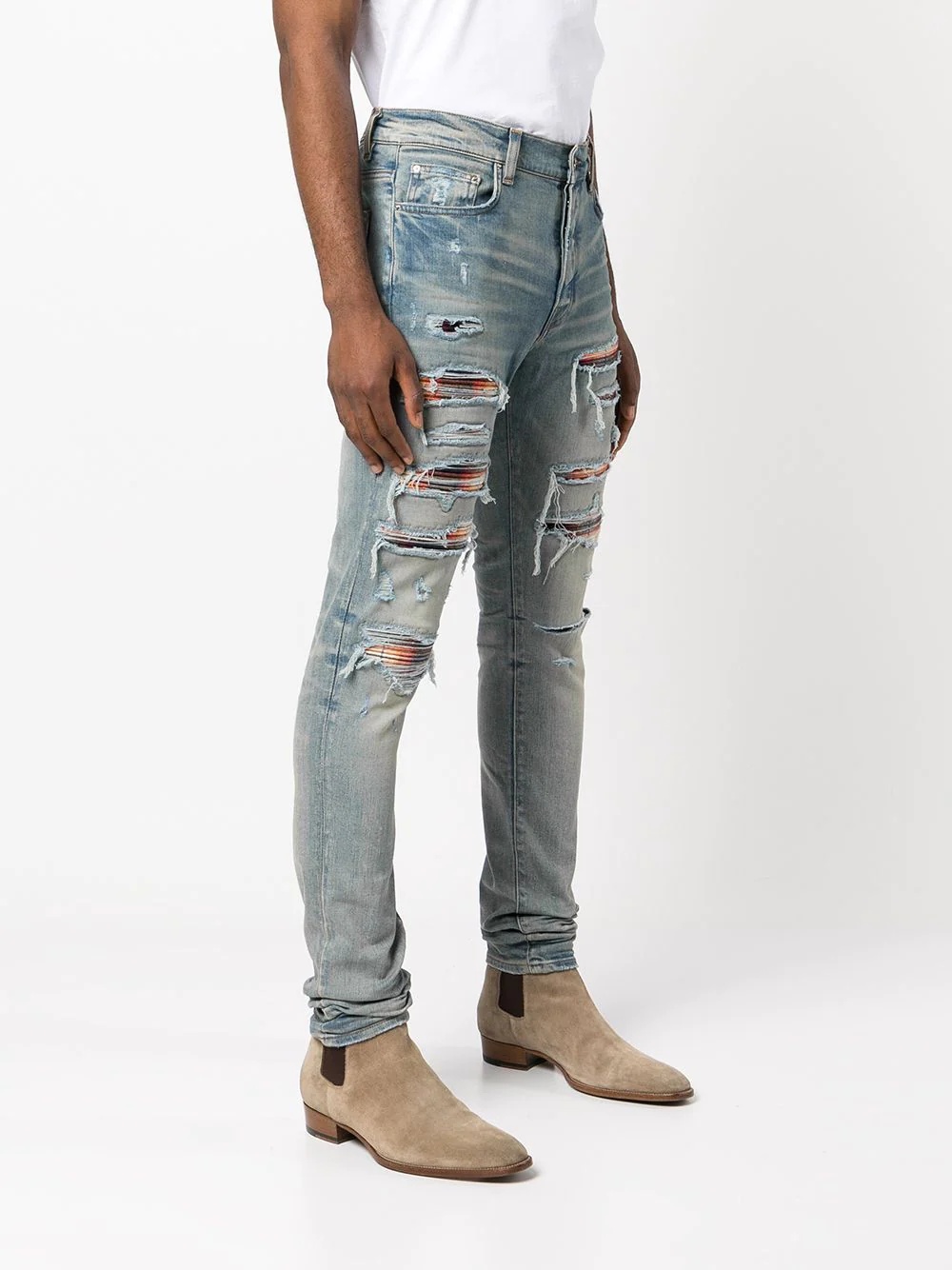 distressed skinny jeans - 3