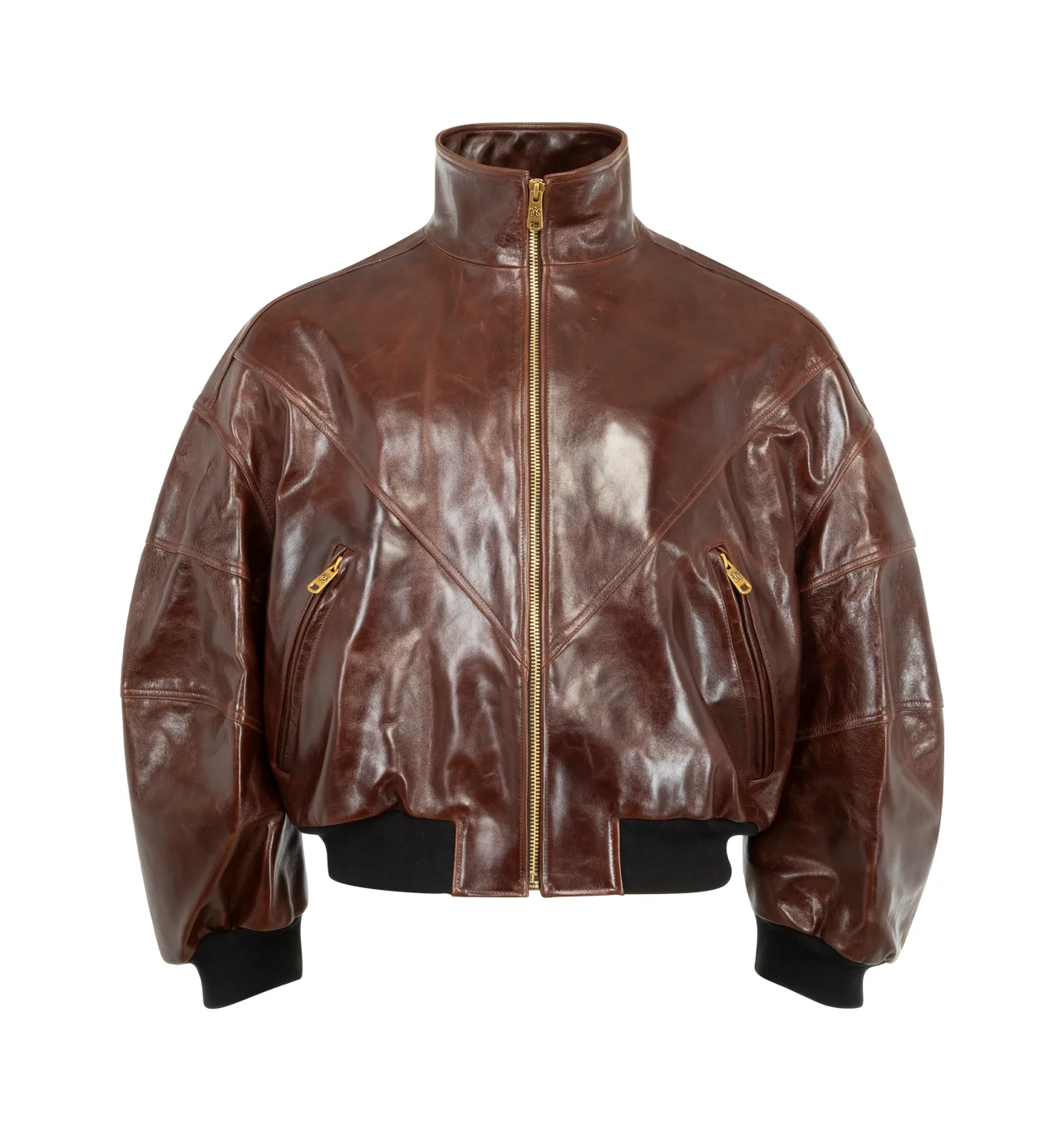 LEATHER RUFF RIDER JACKET - 1
