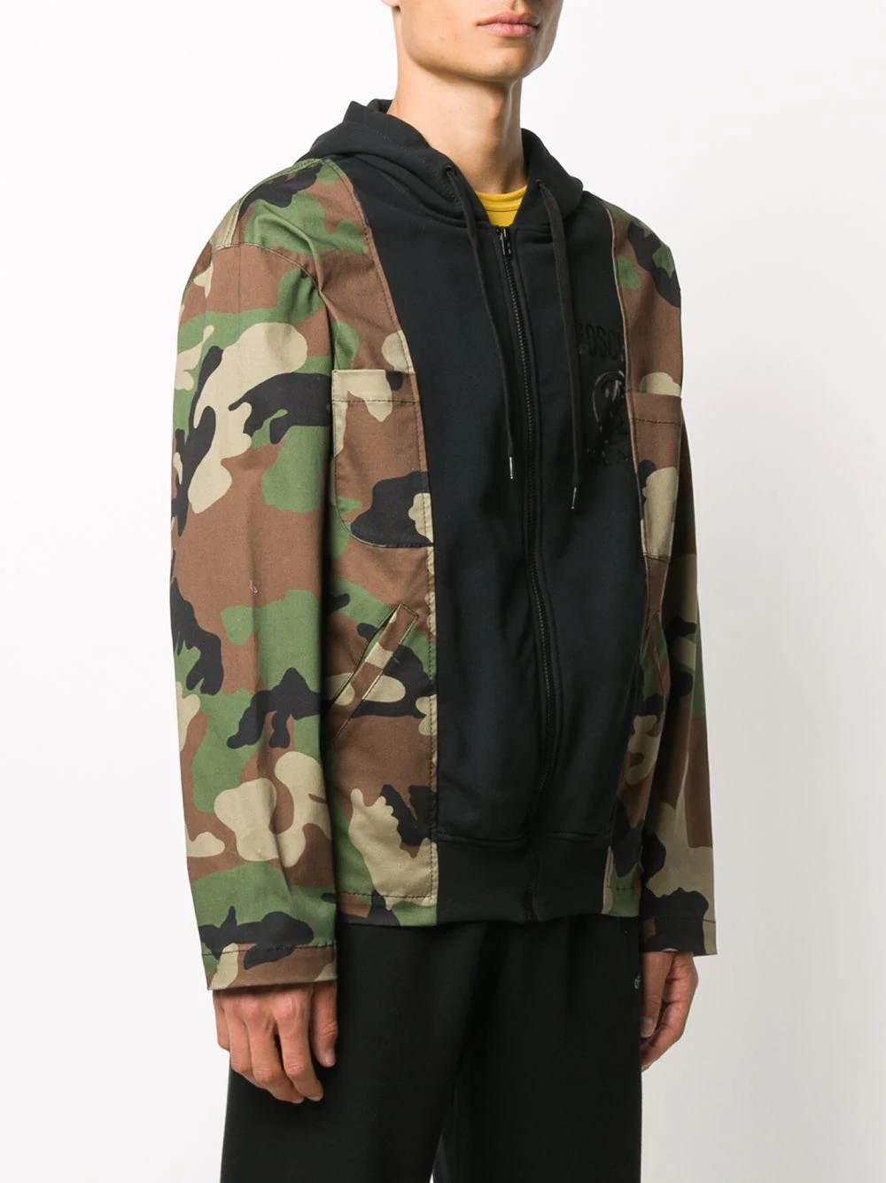 camouflage print panelled jacket - 3