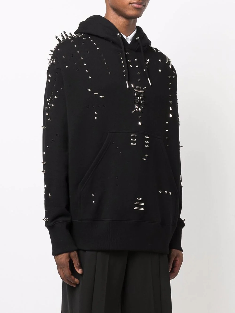 stud-embellished hoodie - 3