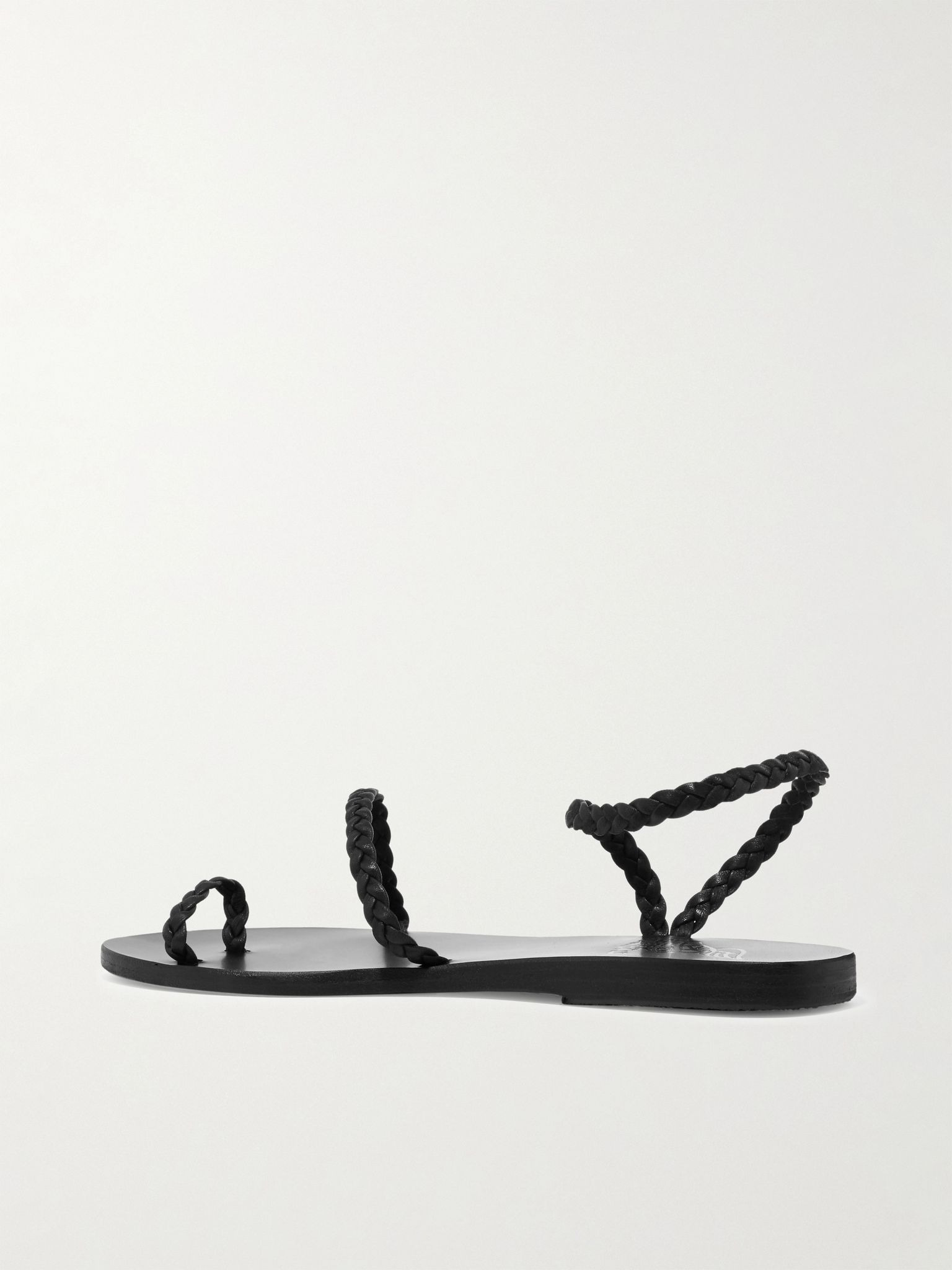 Eleftheria braided leather sandals Black - 3