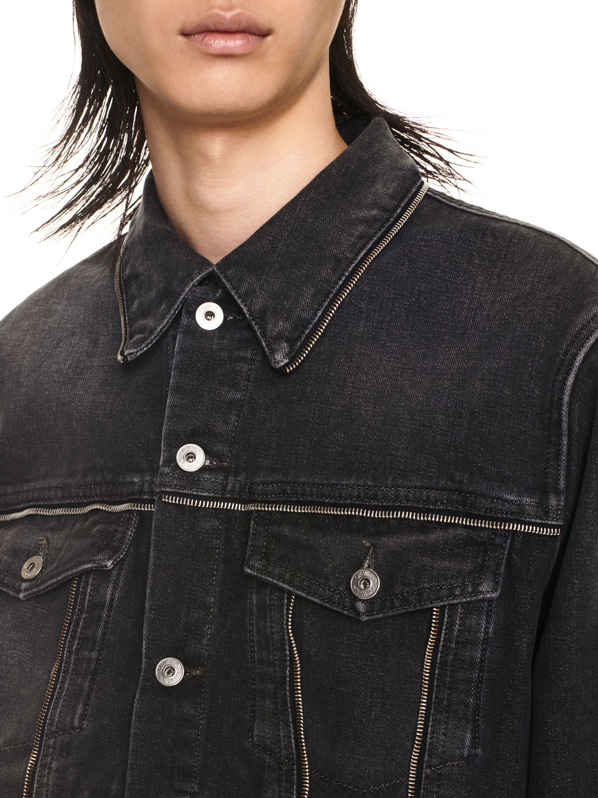 Arr Tab Zip Skate Denim Jkt Vintage Grey - 4