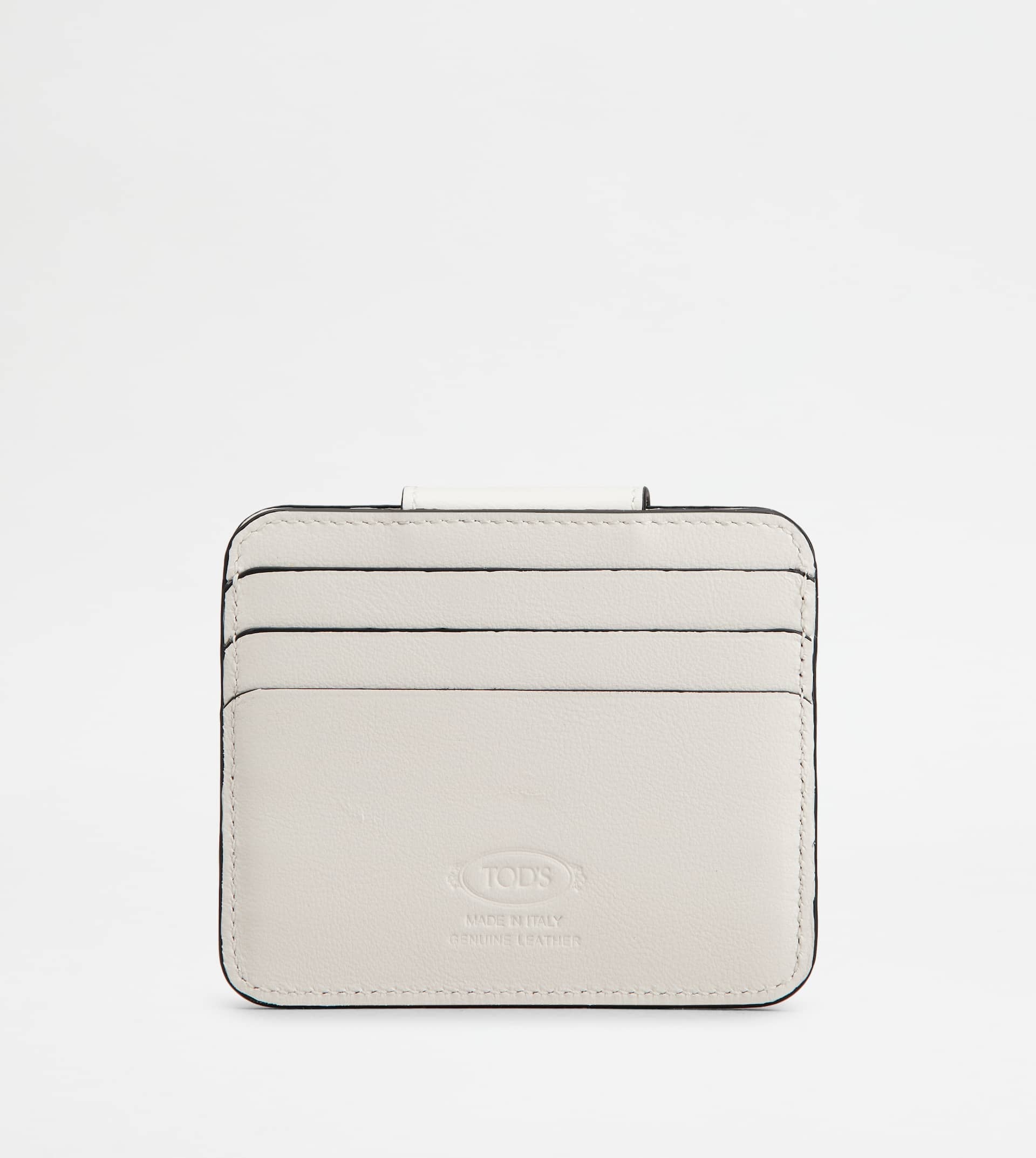 KATE CARD HOLDER IN LEATHER SMALL - WHITE 2