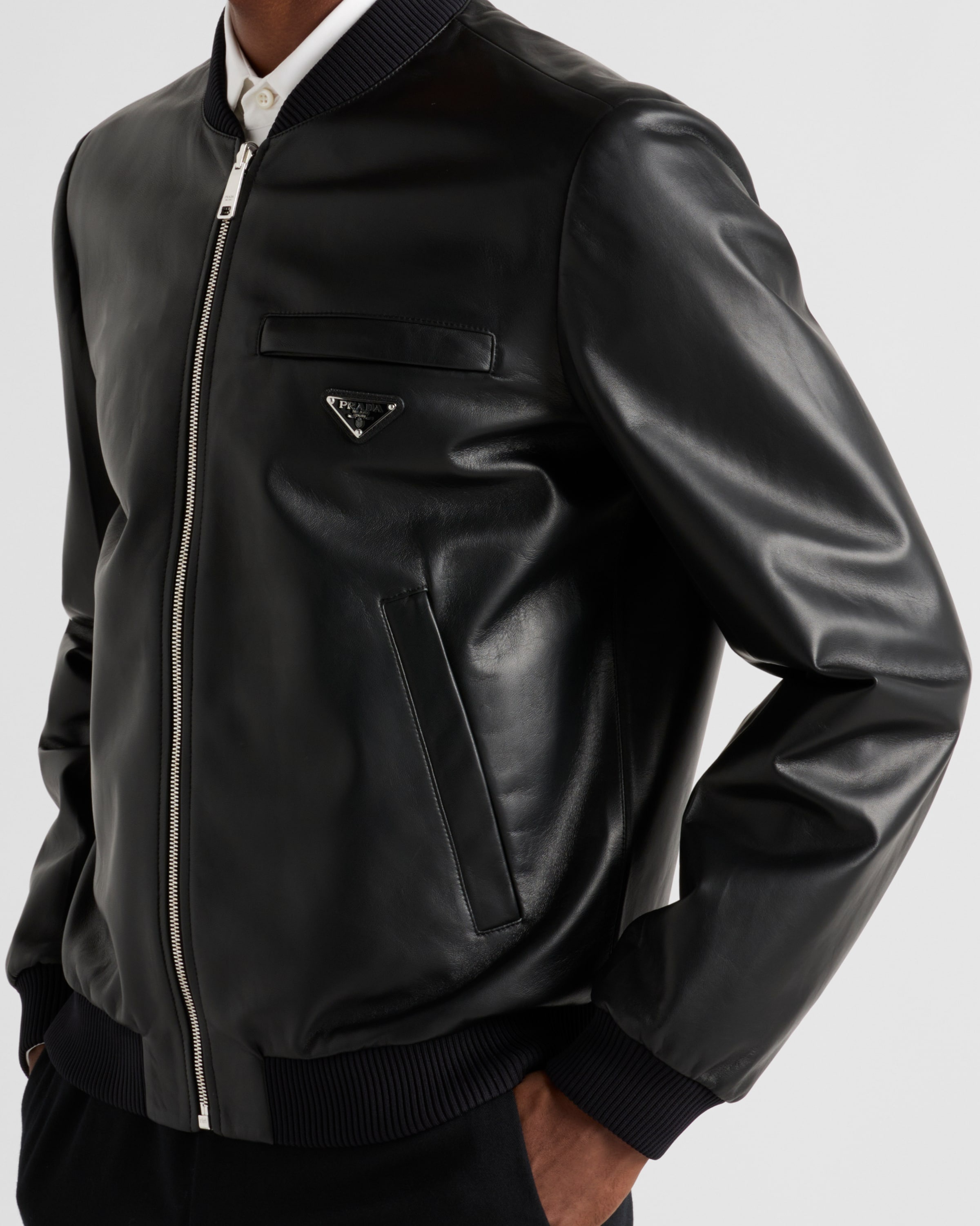 Nappa leather bomber jacket - 3