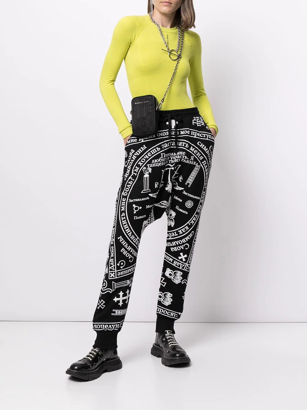 drop-crotch track pants - 2