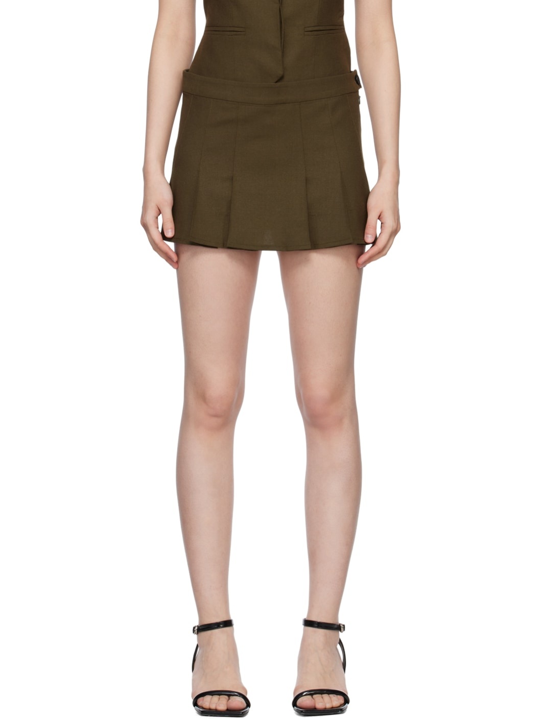 Khaki Paxil Miniskirt - 1