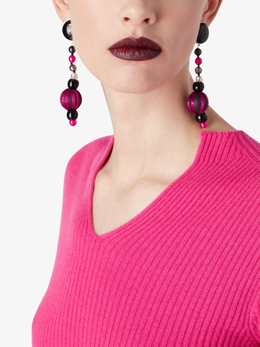 V-neck ribbed jumper - 5